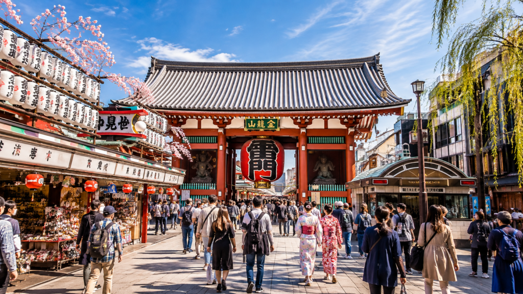 Kaminarimon Gate at Senso-ji Temple in Asakusa, Tokyo