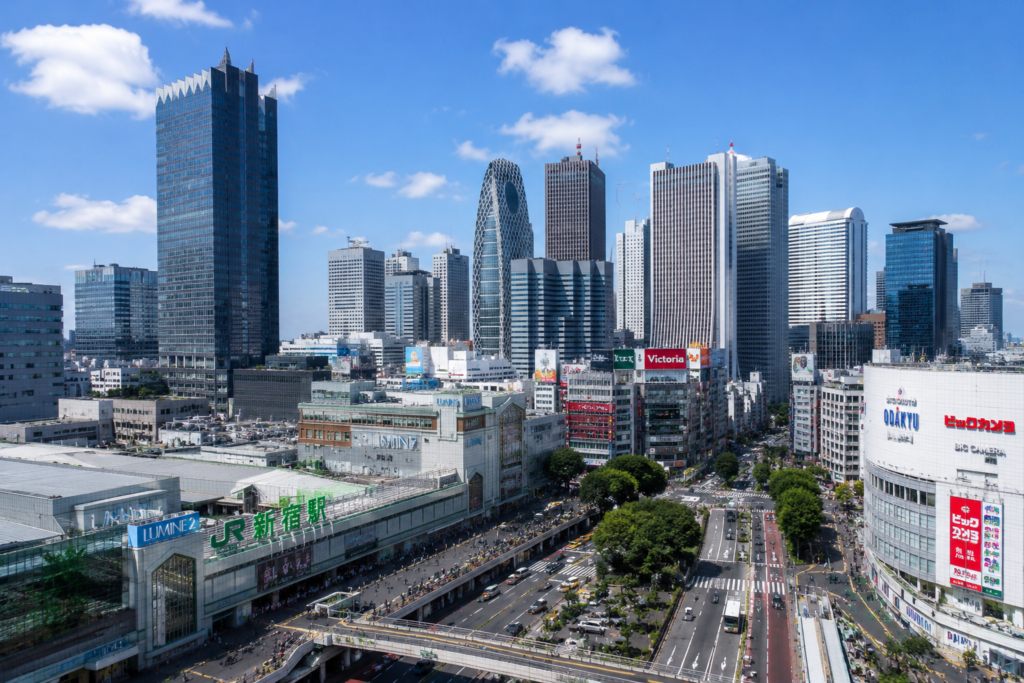 Shinjuku skyline and cityscape in Tokyo