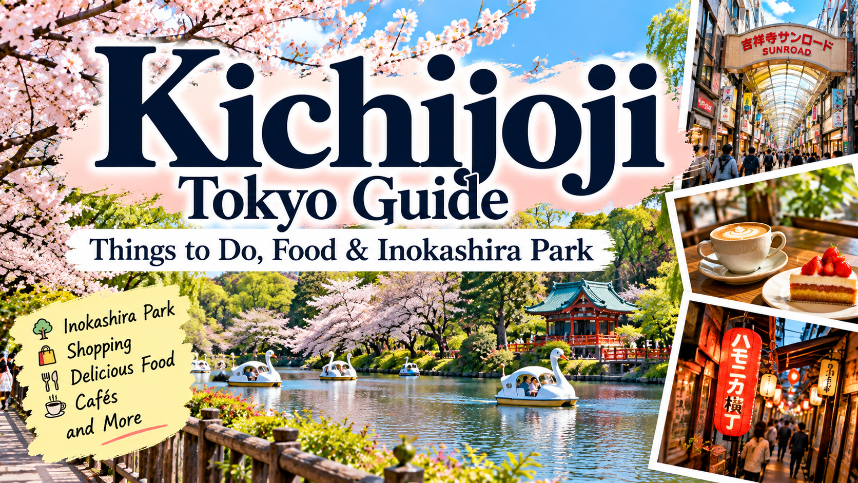 Kichijoji Tokyo guide featuring Inokashira Park, shopping, food and cafés