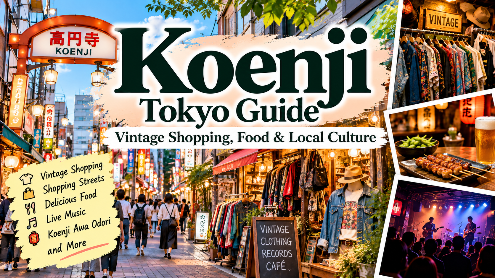 Koenji Tokyo guide to vintage shopping, food, live music and local culture