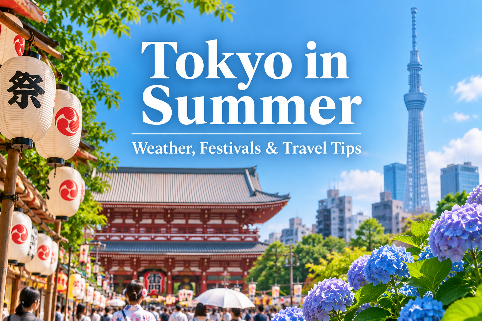 Tokyo in summer with festivals and seasonal scenery