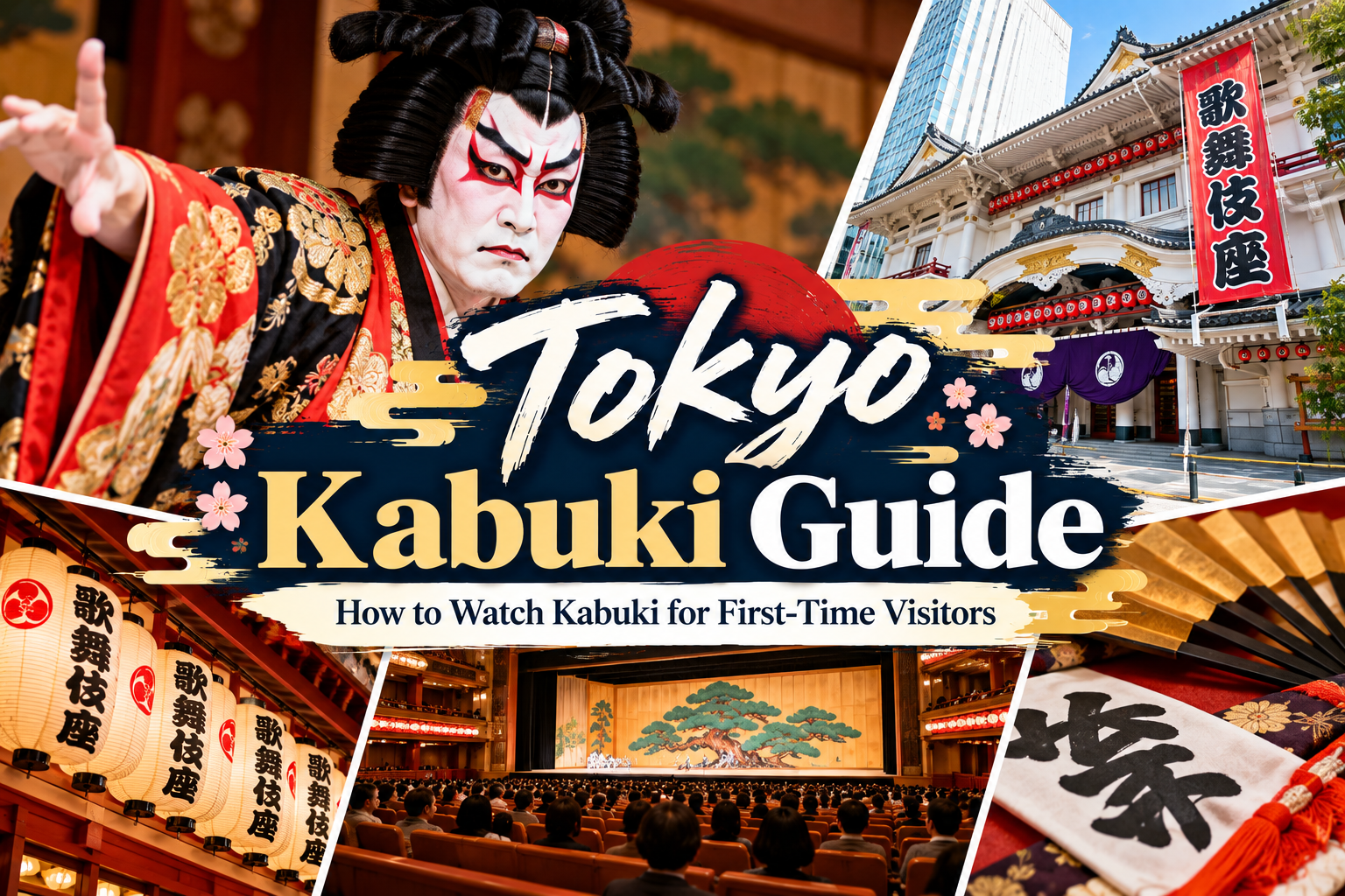 Tokyo kabuki guide featuring traditional kabuki theater, dramatic costumes, Kabukiza and stage performance